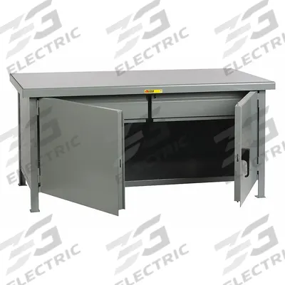 LITTLE GIANT Cabinet Workbench: Steel, 72 in x 30 in, 10,000 lb Overall Load Capacity - Cabinet Benches with Drawers