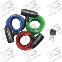 MASTER LOCK Cable Lock: Steel, Blue/Green/Red, 6 ft Cable Lg, 5/16 in Cable Dia, Key Locking, 3 PK (MPN 8127TRI). Key specifications — Cable Coating: Vinyl; Cable Color: Green; Cable Lock Type: Fixed Length Cable Locks; Locking Style: Key; Key Code: 8127; Brand: MASTER LOCK; Cable Material: Steel.