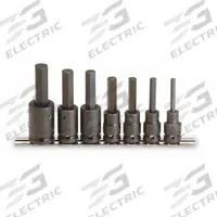 PROTO Impact Socket Bit Set: SAE, 1/2 in Drive Size, 7 Pieces, Fixed Insert, Hex Tip (MPN J74152). Key specifications — attr1204730: Fixed Insert; attr1228046: 1/2 in; attr1204738: PROTO; attr1225719: 1/4 in to 5/8 in.