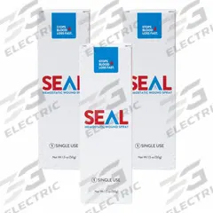 SEAL Coagulant Spray: Chitosan, 1.5 oz Size (MPN 91619). Key specifications — Brand: SEAL; Manufacturer Part Number: 91619; Concentration: Chitosan 20%-50%; Package Type: Box; Active Ingredient: Chitosan; Water Resistance: Not Water Resistant; Product Type: Coagulant Spray; Unitized: Unitized.