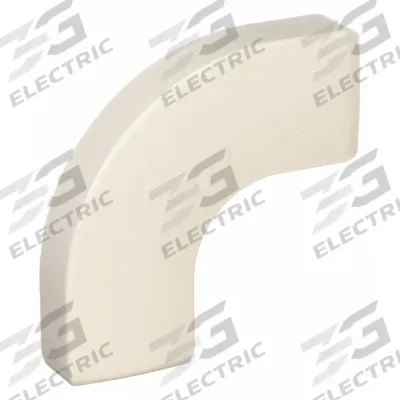 LEGRAND 90 Degrees Flat Elbow: PN05, 1 1/4 in Wd, 3/4 in Ht, Plastic - 90 Degree Elbows for Nonmetallic Single-Channel Raceways