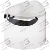 MCR SAFETY Face Shield: Clear, Uncoated, Reusable, 15 1/2 in Visor Wd, 8 in Visor Ht, Polycarbonate (MPN 8ZEN3). Key specifications — Headgear Color: White; Visor Material: Polycarbonate; Visor Features: Reusable.