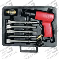 CHICAGO PNEUMATIC Air Hammer Kit: 3/8 in Shank Size, 2 5/8 in Stroke Lg, 3,000 bpm Blows per Minute (MPN CP7111K). Key specifications — attr1320834: CHICAGO PNEUMATIC; attr1320853: Round; attr1320854: Round; attr1320857: Tapered Punch.