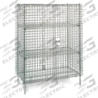 Stationary Security Unit: 36 in Overall Lg, 24 in Overall Wd, 5 5/8 ft Overall Ht, 0 Compartments (MPN GRJSEC53). Key specifications — Brand: INSTOCK; Product Type: Stationary Security Cart; Includes: Top and Bottom Shelves; Cart Material: Steel.