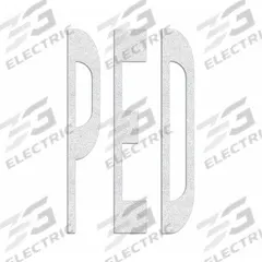 RAE Preformed Thermoplastic Pavement Markings: Ped, White, 8 ft Lg, 4 1/2 ft Wd (MPN PR-TH-3616). Key specifications — Legend: Ped; Brand: RAE; Color: White; Adhesion Method: Hand Torch; Material: Thermoplastic.
