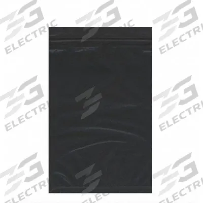 APPROVED VENDOR Packaging Bag: Black, 2 mil Thick, 4 in Wd, 6 in Lg, Zipper Bag - Color-Coding Reclosable Poly Bags