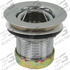 PERFECT PUTTY Strainer: Stainless Steel, Chrome, 2 1/2 in Overall Ht, 4 1/2 in Overall Dia, Threaded (MPN 59-3060). Key specifications — Product Type: Sink Drain; Brand: PERFECT PUTTY; Finish: Chrome; Material: Stainless Steel; Includes: Tailpiece Washer.