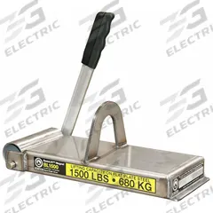 MAG-MATE Lifting Magnet: 1,500 lb Max Load Capacity, 1,500 lb Max Flat Load Capacity, Pry-Off Handle (MPN BL1500). Key specifications — Brand: MAG-MATE; Manufacturer Part Number: BL1500.