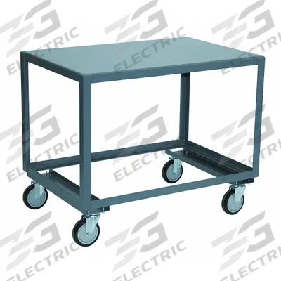 JAMCO Work Table: Fixed Ht, Steel, 36 in x 30 in - Steel-Top Mobile Worktables