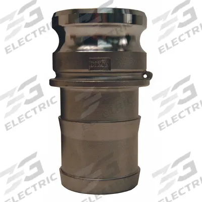 DIXON VALVE & COUPLING Cam and Groove Adapter: 2 1/2 in Coupling Size, 150 psi Max. Working Pressure @ 70 F - Type E Stainless Steel Cam & Groove Fittings