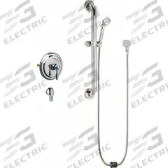 CHICAGO FAUCETS Shower Faucet: SH-TP, 2.5 gpm Handheld Showerhead Flow Rate, Plastic, 1 Handles (MPN SH-TP5-00-023). Key specifications — Showerhead Material: Plastic; Series: SH-TP.