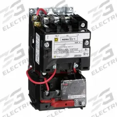 SCHNEIDER NEMA Magnetic Motor Starter: Non-Reversing, 3 Poles, NEMA Size 1, 27 A, 120V AC Coil (MPN 8536SCO3V02H309S). Key specifications — Brand: SCHNEIDER; Coil Voltage: 120V AC; Phase: Three; Operator: None; Terminal Connection Type: Screw Clamp Terminals; Includes Pilot Light: No; Operator Controls: None; Auxiliary Contacts Included: No Auxiliary Contacts Included.