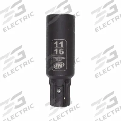 INGERSOLL RAND Impact Socket: SAE, 11/16 in Socket Size, 6-Point, Deep - Insider & DXS Impact Sockets