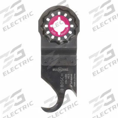 BOSCH Oscillating Tool Blade: 1 1/4 in Blade Wd, 4 in Overall Lg, Hooked Cutting - Starlock Mounted Blades