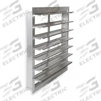 39"H-W 5 1/4"L Aluminum Backdraft Damper: For 36 in Fan, Double Panel, 39 in H, 39 in W, 3 in D (MPN 3HHN9). Key specifications — Airflow Direction: Horizontal; Blade Type: Flat Blade; Brand: DAYTON; Maximum Air Velocity: 2500 fpm; Mounting Position: Vertical.