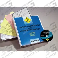 MARCOM Training Kit: Safety Housekeeping & Accident Prevention, Spanish (MPN V0000949SM). Key specifications — Regulations Covered: 1910 Subpart K - Medical and First Aid; Product Type: Training Kit; Includes: DVD; Brand: MARCOM.