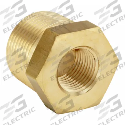 PARKER Metal Pipe Straight: Straight, Brass, 1 in x 3/4 in - Threaded Extreme-Pressure Hydraulic Pipe Fittings
