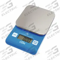 CDN Food Scale: 4 1/2 in Weighing Surface Dp, 4 1/2 in Weighing Surface Wd, 1 in Overall Ht, LCD (MPN SD0202-B). Key specifications — Readability: 0.01 oz/0.1 g; Brand: CDN.