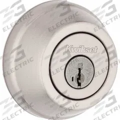 KWIKSET Single Cylinder Deadbolt: Cylindrical, 1 3/4 in Door Thick - Max, Nickel (MPN 780-15-SMT-6AL-STRKP-K3). Key specifications — ADA Compliant: Yes; Brand: KWIKSET; Finish: Satin Nickel-Plated; Keyway Type: Kwikset KW1; Includes Core: Core Included.