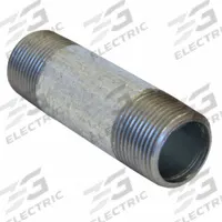 Pipe Nipple: 1 in Nominal Pipe Size, 2 in Lg, Schedule 80, Galvanized Steel, Threaded on Both Ends (MPN 793LW8). Key specifications — Manufacture Location: Globally Sourced; Brand: APPROVED VENDOR; Maximum Operating Pressure: 2,000 psi @150°F; Connection Type: Male NPT x Male NPT; Pipe Material: Galvanized Steel.