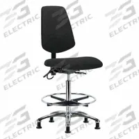 ESD Task Chair: Fabric, Armless, Ht Range 26 1/4 in to 36 in, 18 1/2 in Seat Wd, 17 in Seat Dp (MPN BR-ESD-FHBCH-MB-CR-T0-A0-CF-EG-ESDBLK). Key specifications — Foot Support: Yes; Back Tilt Backward: 13.5°; Back Tilt Forward: 10.5°; Base Material: Aluminum; Brand: APPROVED VENDOR; Product Type: ESD Task Chair; ESD-Safe: ESD-Safe.