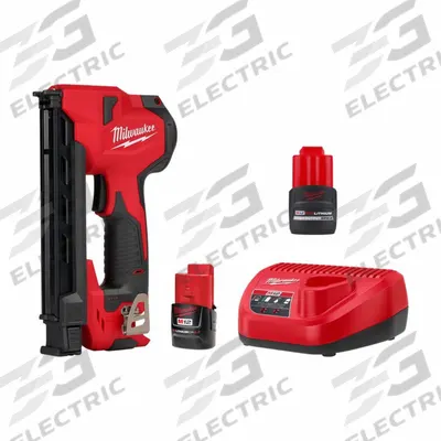MILWAUKEE Staple Gun Kit: 1 Battery, No Charger, Sequential, For 1 in to 1 in Staple Leg Lg - Milwaukee Cordless Staplers