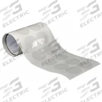 TAPECASE Film Tape: Disc, 2 in Dia, 3 mil Thick, Transparent, Acrylic, Glass/Metal, Indoor, 100 PK (MPN 15C579). Key specifications — attr1244599: TC3001; attr1244598: Transparent.