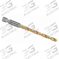 BOSCH Hex Shank Drill Bit: 3/16", 135° Split Point, TiN-Coated HSS, Impact Rated (MPN TI2139IM). Key specifications — attr1234973: Impact Rated; attr1234966: BOSCH; attr1234978: 0.1875.