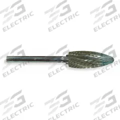 WIDIA Carbide Bur: Flame, SH-5, Double Cut, 1/2" x 1 1/4" Head, 1/4" Shank (MPN M41449). Key specifications — Trade Number: SH-5; Brand: WIDIA METAL REMOVAL.