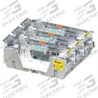 BUSSMANN Fuse Block: Open Block Design, 3 Pole, 250 V AC, Box Lug, Non-Indicating (MPN HM25100-3CR). Key specifications — attr233046: BUSSMANN.