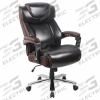 FLASH FURNITURE Office Chair: Hercules, Brown, Faux Leather Material, 30 1/2 in Back Ht, Gray Frame (MPN GO-2223-BN-GG). Key specifications — attr995518: Hercules; attr982877: Gray; attr982913: Yes; attr982865: Brown; attr982870: FLASH FURNITURE; attr982901: Brown.