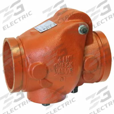 GRUVLOK Check Valve: Swing, Inline Valve Body, 2-Way, 6 5/8 in Pipe Size - Ductile Iron Inline Spring-Loaded Swing Check Valves
