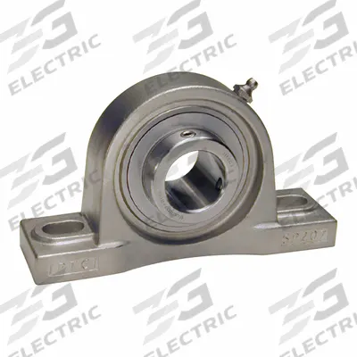 IPTCI BEARINGS Pillow Block Bearing: 35 mm Bore, SS, Set Screws, 47.6 mm Shaft Ht - Washdown Pillow Block Ball Bearings
