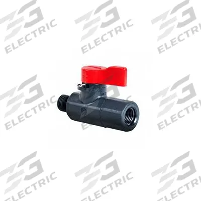 ASAHI Manual Two-Way Ball Valve: 1/4 in, PVC, Straight, MNPT x FNPT - PVC Ball Valves