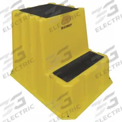 DPI Step Stool: 2 Steps, 2 ft Overall Ht, 500 lb Load Cap, Plastic, 2 ft Standing Ht (MPN NTXST-2-14). Key specifications — Brand: DPI; Color: Yellow.