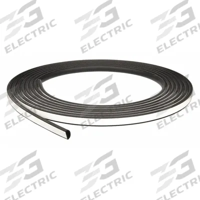 TRIM LOK Seal: Flat, Self-Adhesive Mounting, Std, EPDM, 100 ft Overall Lg - Ribbed-Section Foam Rubber Seals