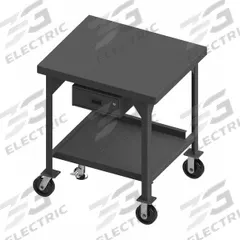 DURHAM MFG Workbench: Fixed Ht, Steel, 48 in x 30 in, 3,000 lb Overall Load Capacity (MPN HDWBMFL-3048-6PH-177-95). Key specifications — Unit Type: Not Expandable or Modular; Assembly: Fully Assembled; Wheel Material: Phenolic; Frame Material Finish: Powder Coated; Drawer Depth: 19-7/16 in; Drawer Height: 4-15/16 in; Mobility: Casters; Drawer Width: 13-5/16 in.