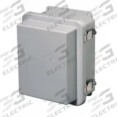 WIEGMANN Enclosure: Fiberglass, 8 in x 6 in x 6 in, NEMA 1/12/3R/4X/6P, Hinged, Solid Cover (MPN HW-RHJ80606CHQR). Key specifications — Brand: WIEGMANN; Closure Method: Padlock Hasp; Knockouts: Not Included.