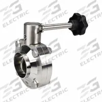 DIXON Butterfly Valve: 1/2 in Pipe Size, Solder, 140 psi Max. Pressure (CWP), 316L Stainless Steel (MPN B5107S050BB-B). Key specifications — Average Surface Roughness (Ra): ≤ 32 micron; Brand: DIXON; Stop Positions: Unlimited; Handle Type: Lever; Body Material: 316L SS; Disc Material: 316L SS.