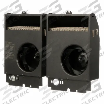 CADET Recessed Electric Wall-Mount Heater: 4000 W, 208V AC, Single Phase, 240V AC - Register-Style Recessed Electric Wall Heaters