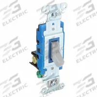 BRYANT Wall Switch: Toggle Switch, 3-Way, Maintained, Gray, 120/277V AC, 15 A (MPN 4803BGRY). Key specifications — Illuminated: No; Voltage Rating: 120/277V AC.