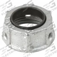 RACO Insulating Bushing: Iron, Zinc Plated, 2 in Trade Size, 23/32 in Overall Lg, Insulated (MPN 1138). Key specifications — Insulated: Yes; Brand: RACO.