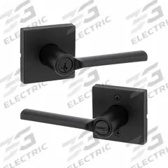 KWIKSET Door Lever Lockset: Office Lever Locksets, ADA Compliant (MPN 740LSL-SQT-514-SMT-6AL-RCS). Key specifications — attr1024149: Not Ligature-Resistant; attr1011488: KWIKSET; attr1011524: No Message; attr1011506: Rose; attr1011485: Yes; attr1059461: Black Painted : Zinc.