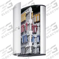 Key Box: 72 Key Capacity, Single Key Lock, Aluminum, Gray, 15 3/4 in Ht, 11 7/8 in Wd, 4 5/8 in Dp (MPN 195523). Key specifications — Brand: DURABLE; Finish: Brushed Aluminum; Includes Key Tags: Includes Key Tags; Includes Mounting Hardware: Mounting Hardware Included; Color: Gray; Mounting Location: Wall; Material: Aluminum.