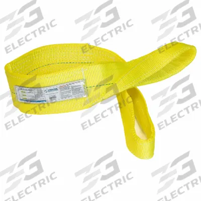 STREN-FLEX Web Sling: Type 3, Polyester, 16 ft Sling Lg, 12 in Eye Lg - High-Visibility Polyester Flat-Eye Web Slings