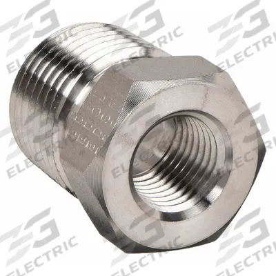 PARKER Metal Pipe Straight: Straight, Carbon Steel, 1/4 in x 1/8 in - Threaded Instrumentation Extreme-Pressure Pipe Fittings