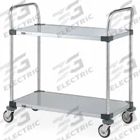METRO Utility Cart: 375 lb, 36 in L x 18 in W Shelf, 36 in L x 18 in W x 38 in H Overall Dim, Silver (MPN MW105). Key specifications — Caster/Wheel Configuration: (4) Swivel; Brand: METRO; Caster Wheel/Tread Material: Rubber.