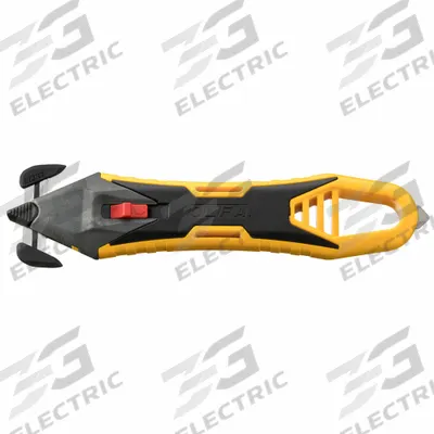 OLFA Concealed Blade Safety Knife: 8 5/8 in Overall Lg, Contoured Handle, Textured - Dual-Hook Safety Cutters