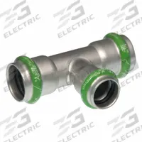 APOLLO Crimp Tee Fitting: 1 1/2 in Pipe x 1 in Pipe x 1 1/2 in CTS Size, EPDM, SmartPress (MPN 123456985). Key specifications — Brand: APOLLO; Series: SmartPress.