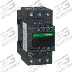 SCHNEIDER IEC Magnetic Contactor: Non-Reversing, 3 Poles, 3NO Contacts, 65 A, 120V AC/48V AC Coil (MPN LC1D65AEHE). Key specifications — Brand: SCHNEIDER; Integrated Surge Suppression: No; Nominal Coil Voltage @ 60Hz: 48V AC.